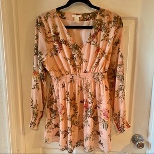 Pink Flower Maternity Blouse